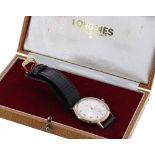 Longines 18k automatic gentleman's wristwatch, ref. 6813 1, circa 1950's, serial no. 8948xxx,