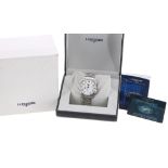 Longines Spirit chronograph automatic stainless steel gentleman's bracelet watch, ref. L2.705.4,