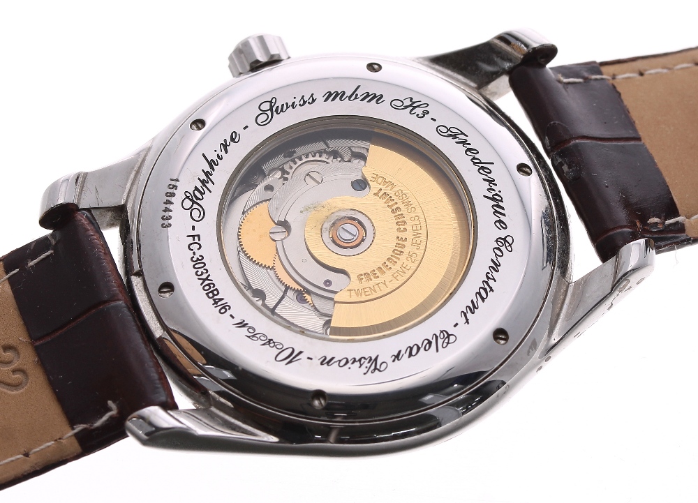 Frederique Constant Clear Vision automatic stainless steel gentleman's wristwatch, ref. FC-303X6B4/ - Image 2 of 2