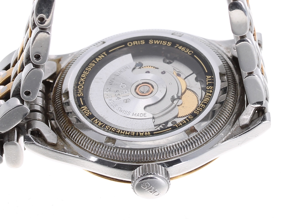 Oris Pointer Date 'Big Crown' automatic bi-colour gentleman's bracelet watch, ref. 7463C, circular - Image 3 of 3