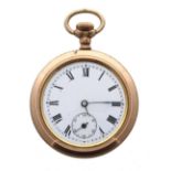 Lonville Watch Co. gold plated lever pocket watch, the 7 jewel 2 adjusts movement signed Lonville