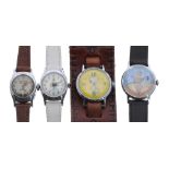 Four novelty wristwatches to include Yogi Bear, Snoopy, Hopalong Cassidy, Cinderella (4)