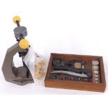 Watch case opening tool with accessories; together with a watch pressing tool (2)