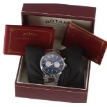 Rotary Avenger chronograph stainless steel gentleman's bracelet watch, 40mm - ** with Rotary box -