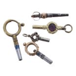 Five decorative pocket watch keys (5)