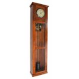 Early Mercer Chronometers pendulum electric master clock, to Patent 296181-1927, the 6.5" silvered