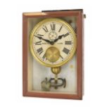 Electric Brillie style wall clock, the 9" cream dial signed Drevon, Lyon, with subsidiary seconds