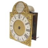 Interesting and rare English verge hook and spike lantern clock (incomplete), the 4.25" brass arched