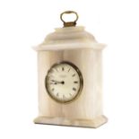 Buren Swiss onyx and brass mounted mantel clock, the dial branded 'J.C.Vickery, London' (retailers),