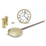 Vienna double weight regulator movement, the 6.5" white dial with subsidiary seconds dial (pendulum,