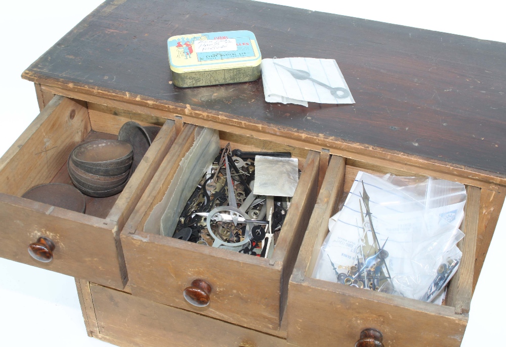 Small pine tool chest of three short over three long drawers, containing a large quantity of various - Image 2 of 6