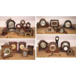 Large quantity of Napoleon hat wooden cased clocks and clock cases
