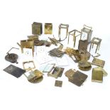 Quantity of carriage clock parts and spares, including cases, doors and dials etc