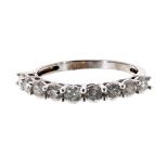 White gold nine stone diamond half eternity ring, 1.00ct approx, clarity I1, colour H-I, band
