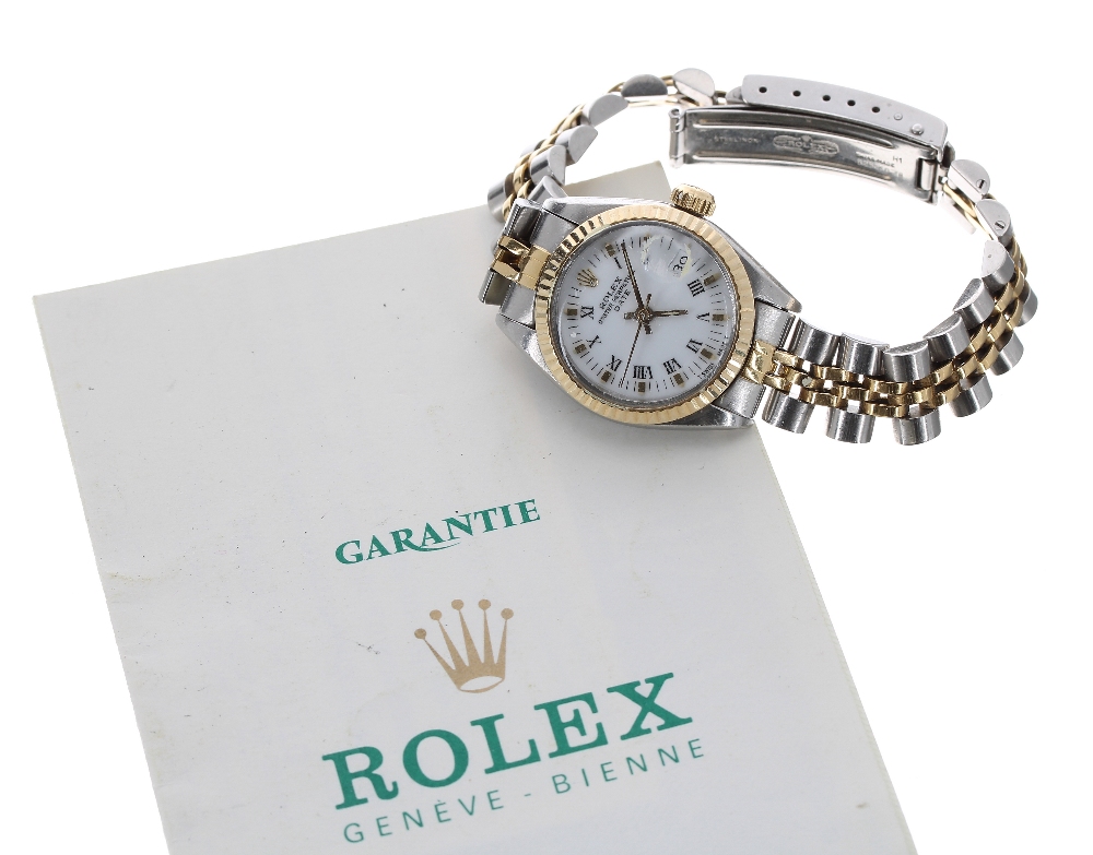 Rolex Oyster Perpetual Datejust gold and stainless steel lady's bracelet watch, ref. 6917, circa - Image 3 of 3