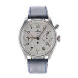 British Military Royal Navy issue single push button chronograph stainless steel gentleman's