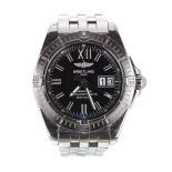 Breitling Windrider Cockpit automatic stainless steel gentleman's bracelet watch, ref. A49350,