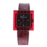 Chopard Be Mad Limited Edition resin and diamond set square cased wristwatch, ref. 12/7780,