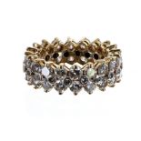 Good quality 18ct yellow gold full diamond eternity ring, round brilliant-cuts, estimated 3.00ct