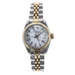 Rolex Oyster Perpetual Datejust gold and stainless steel lady's bracelet watch, ref. 6917, circa