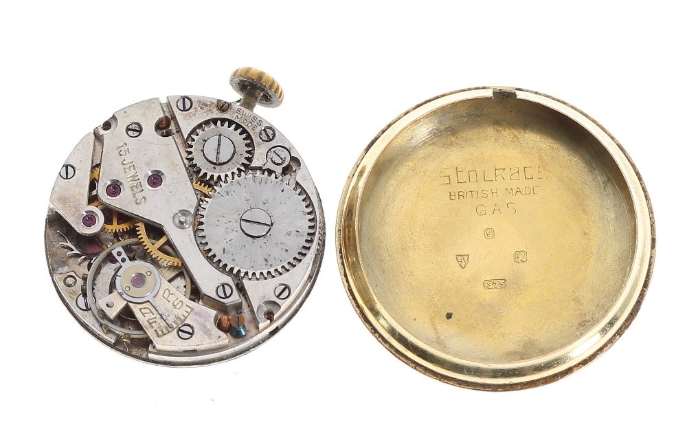 Swiss 9ct mid-size fixed lug wristwatch, Chester 1942, circular silvered dial signed Hirco with gilt - Image 3 of 3