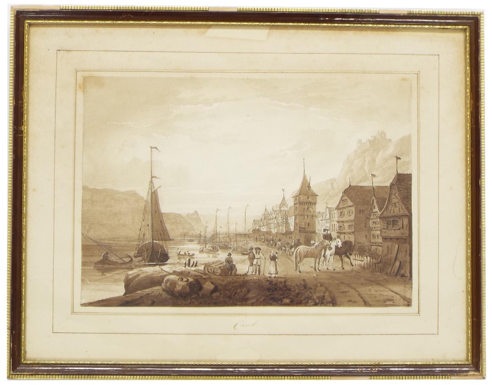 Continental School (19th century) - Set of eleven 'Views of the Rhine', 'The Palace at Biebrich', ' - Image 7 of 12