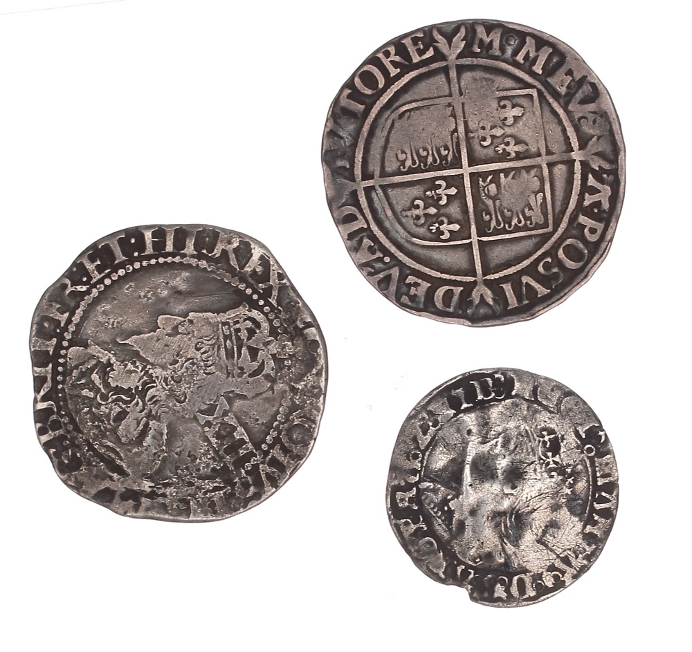 Two English 'hammered' silver shillings, comprising Elizabeth I 1582-4 (MM 'A') and Charles I