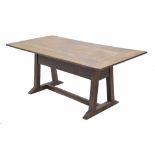 Mackay Hugh Baillie Scott design for Pyghtle Works, Bedford - oak dining table made by John P White,