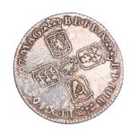 William III 1697 silver shilling, C below bust (Chester)