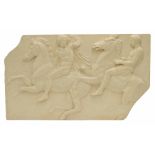 Good large plaster relief moulded tablet, a decorative reproduction section of The Parthenon Frieze,