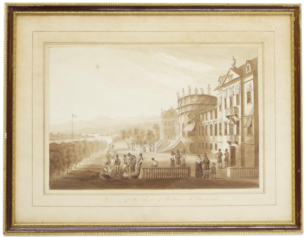 Continental School (19th century) - Set of eleven 'Views of the Rhine', 'The Palace at Biebrich', ' - Image 5 of 12