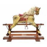 Early 20th century rocking horse in the manner of J. Collinson & Sons, with dappled painted horse o