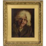George Fiddes Watt (1873-1960) - Portrait study of an elderly woman, signed and dated 1900, oil on