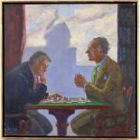 Toby Ward NEAC (20th/21st century) - 'Chessmen', signed, also extensively inscribed on various