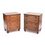 Victorian mahogany commode chest, the hinged top with two faux drawers opening to reveal a ceramic