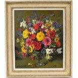 John Whitlock Codner RWA (1913-2008) - Still life of assorted flowers in a glass vase, signed also
