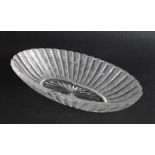 Good cut glass oval dish, 18.5" wide, 3.5" high