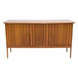 Peter Hayward for Vanson mid century teak sideboard, the two cupboards flanking three central