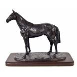 Harriet Glen (Contemporary) - 'Arkle' bronze figure of the horse, titled to the base and signed,