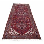 Heriz Persian handmade runner, 130" x 38" approx