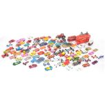 Collection of playworn toy vehicles, primarily Matchbox and Lesney