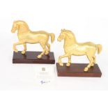 Gold plated copper model of The San Marco Horse III, from a limited edition of 700 by St James House