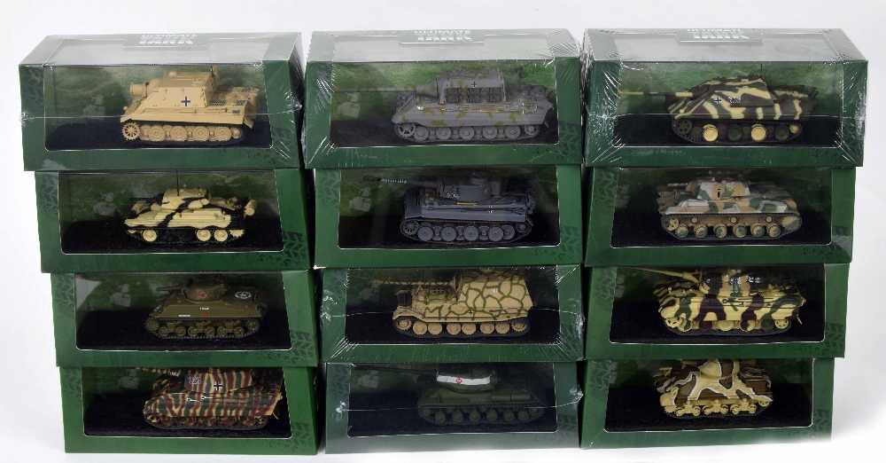 Twelve Atlas Editions Ultimate Tank Collection die cast scale models