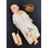 Simon & Halbig German bisque headed doll with sleeping eyes, marked 1339, S&H, LL& S 6 1/2 to back