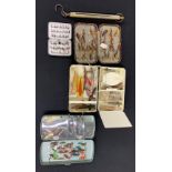 Angling interest - Good collection of Hardy Bros fishing flies, spinners and hooks etc; together