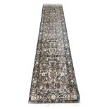 Kashan antique silk runner, 146" x 29" approx