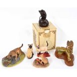 Border Fine Arts - figural group 'Border Terrier with Hedhgehog' signed D Geenty, 7.5" wide;