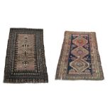 Persian natural ground rug, bearing Artique of Tetbury retail label priced £205, decorated with