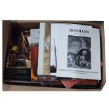 Box of assorted antiques and related auction sale catalogues
