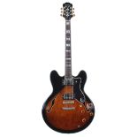 1994 Epiphone Sheraton semi-hollow body electric guitar, made in Korea, ser. no. S4xxxxx4; Finish: